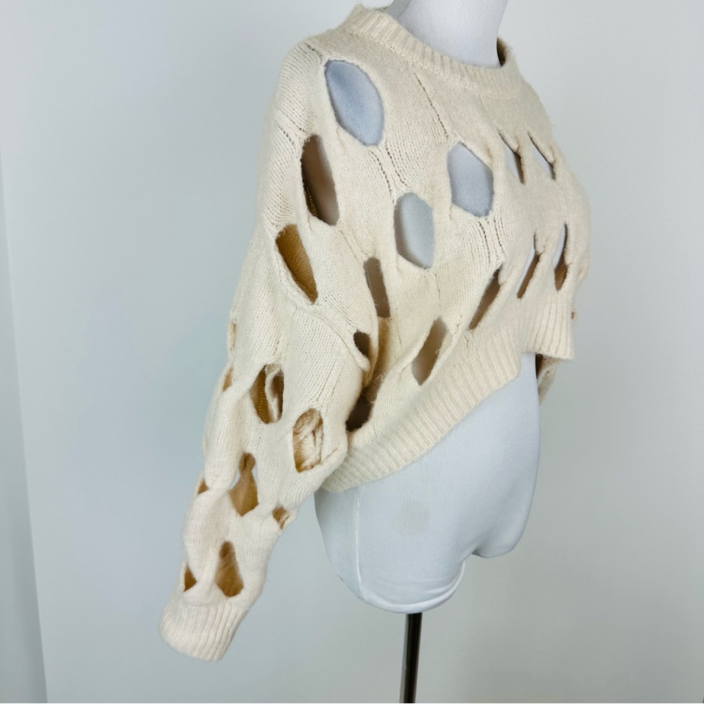 Silence + Noise Urban Outfitters Clara Open Stitch Sweater Size Small - Picture 5 of 10